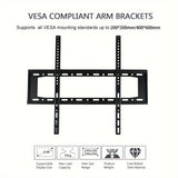 TV Wall Mount Fixed for Most 14"-32" Flat/Curved TVs with Max VESA 200X200mm up to 55Lbs Space Saving Universal TV Bracket