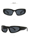 Unique Y2K Designer Luxury Sunglasses Women Rectangle Big Frame Sun Glasses For Men Outdoor UV Protection Classic 2000S Black Sh