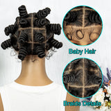Knotless Braids Wig with Twist Buns | Full Lace African Braiding Hair
