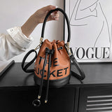 Women's Bucket Bag | PU Drawstring Shoulder and Crossbody Handbag