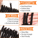 Bob Spring Twist Crochet Hair | Pre-Twisted Passion Twists | Pre-Looped Braids | 6-8 Inch | 20 Strands/Pack