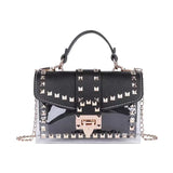 Brand Women's Studded Graffiti Crossbody Bags | Fashion Shoulder Bag for Ladies (Luxury Designer PVC Handbags & Messenger Satchel)