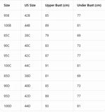 Plus Size Heart Pattern Women's Bra Stylish Push up Bra Rhinestones Adjustable Wide Straps Underwire Thin Cup Comfy Lingerie