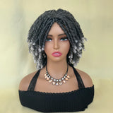Afro Bob Faux Locs Wig | Short Dreadlock Twist Braids