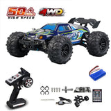 Rc Car Off Road 4x4 High Speed 70KM/H Remote Control Car with LED Headlight Brushless 4WD 1/16 Monster Truck Toys for Boys Gift