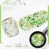 MEET ACROSS 5ml Pink Dried Flower Gel Nail Polish Natural Flower Fairy Nail Art Gel Soak Off UV LED Painting Varnishes For Nails