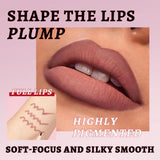 QIBEST 1PC Matte Liquid Lipliner Pencil Waterproof Plumping Stain Lipstick Natural Lip Liner Outline Lips Contour Pen Makeup