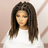 Twisted Braided Bob Wig | Full Lace Cap | Kanekalon Fibre