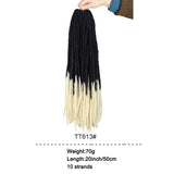 20-Inch Ombre Soft Dreadlocks Crochet Hair | Straight Synthetic Faux Locs for Black Women (Kanekalon Fiber)