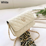 PU Leather Shoulder Bag Classic Style | Diamond Pattern Chain Bag & Women's Trendy All-Match Crossbody Bag (Mini Korean Style)