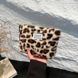 Leopard Print Makeup Bag | Soft Cotton Travel Toiletry Bag