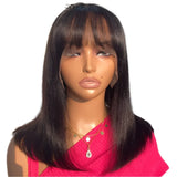 180% Density Minimalist Straight Bob Wig | Middle Part Lace with Bangs