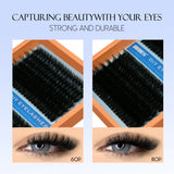 GROINNEYA Fluffy Thick DIY Eyelashes Cluster D/DD Curl Wispy Individual lashes Mix Eyelash Extensions False Eyelashes Extension