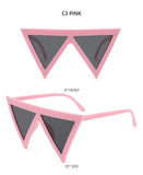 Oversized Triangle Punk Shiled Sunglasses Women Big Frame 2025 Luxury Brand Windproof Eyewear For Ladies UV400 Goggle Shades
