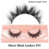 FOXESJI Real Mink Fluffy Short Eye Lashes Extension Wispy Soft Natural Short False Eyelashes Daily wear Full Strip Lashes Makeup