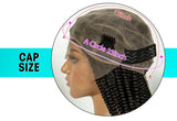KIMA Short Box Braids Wig with Bantu Tips | Full Lace Crochet Twists