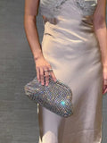 Luxury Glitter Cloud Bag Women's Handbag | Crystal Shiny Rhinestones Diamond Evening Bag (Wedding Party Clutch Purse Shoulder Bag)