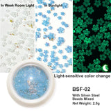 White Acrylic Flower Nail Art Decorations Mixed Size Rhinestones Red Blue Gem Manicure Tools Accessories DIY Nails Design 5g