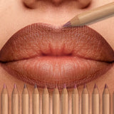 6pcs Velvet Matte Lip Liner Set - Long-Lasting Versatile Shades Longlasting Lip Makeup Berry, Brown, Pink Lip Pencil