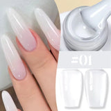 10ML 1-24PCS Milk White Jelly Gel Nail Polish Nail Art 2026 New Popular Nail Supplies UV LED Light Nails Black Red Nails