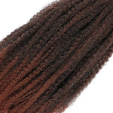 18" Marley Twist Braiding Hair | Crochet Braids | Afro Twist Kinky Hair Extensions | Ombre Colors | 30 Strands/Pack