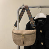 Stylish Hobo Solid Color Satchel | Luxury Designer Chest Bag & Women's PU Leather Waist Bags (Wide Strap Fashion Fanny Shoulder Pack)