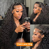 13x6 HD Lace Loose Deep Wave Frontal Wigs 42 Inch Deep Curly Lace Front Human Hair Wigs Preplucked Glueless Wig Human Hair