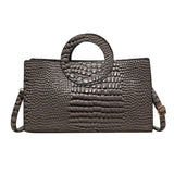 Luxury Crocodile Pattern Women's Handbag | Fashion Shoulder & Crossbody Bag (Famous Brand Designer PU Leather, Large Capacity)