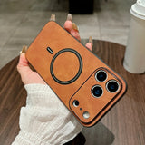 Magnetic Leather Case for iPhone 17 Pro Max 17 Air 17Pro Cover Magnet for Mag-safe Anti-knock All-round Camera Protector Shell