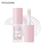 Glitter Plumping Lip Gloss Jelly Strawberry Moisturizer Fruit Lip Oil Transparent Fullness Lip Tint Gel Soft Tube Makeup LipCare