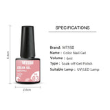 MTSSII 6PCS/Set Sparkly Red Roes Red Gel Nail Polish Shinning Nail Art LED UV Gel Varnish Nail Supplies Manicure Kit for Nails