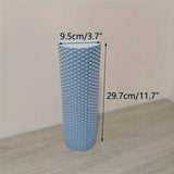 Yoga Roller Round Enhanced Home Workouts EVA Foam Cylinder Hexagonal Roller for Pilates Exercise  Diameter 9.5cm Length 29.7cm