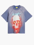 DIET START MONDAY TShirt Flaming Skull Graphic