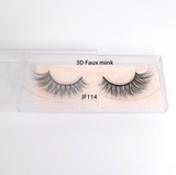 Fake Mink Eye Lash with Custom Eyelash Box 3D  Fluffy Mink Eyelash Full Strip Eye Lashes with applicator