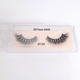 Fake Mink Eye Lash with Custom Eyelash Box 3D  Fluffy Mink Eyelash Full Strip Eye Lashes with applicator