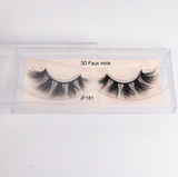 Fake Mink Eye Lash with Custom Eyelash Box 3D  Fluffy Mink Eyelash Full Strip Eye Lashes with applicator