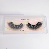 Fake Mink Eye Lash with Custom Eyelash Box 3D  Fluffy Mink Eyelash Full Strip Eye Lashes with applicator