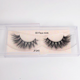 Fake Mink Eye Lash with Custom Eyelash Box 3D  Fluffy Mink Eyelash Full Strip Eye Lashes with applicator