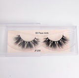 Fake Mink Eye Lash with Custom Eyelash Box 3D  Fluffy Mink Eyelash Full Strip Eye Lashes with applicator