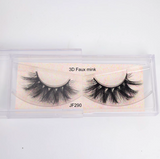 Fake Mink Eye Lash with Custom Eyelash Box 3D  Fluffy Mink Eyelash Full Strip Eye Lashes with applicator