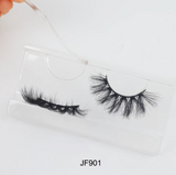 Fake Mink Eye Lash with Custom Eyelash Box 3D  Fluffy Mink Eyelash Full Strip Eye Lashes with applicator