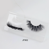 Fake Mink Eye Lash with Custom Eyelash Box 3D  Fluffy Mink Eyelash Full Strip Eye Lashes with applicator
