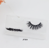 Fake Mink Eye Lash with Custom Eyelash Box 3D  Fluffy Mink Eyelash Full Strip Eye Lashes with applicator