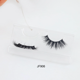 Fake Mink Eye Lash with Custom Eyelash Box 3D  Fluffy Mink Eyelash Full Strip Eye Lashes with applicator