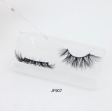 Fake Mink Eye Lash with Custom Eyelash Box 3D  Fluffy Mink Eyelash Full Strip Eye Lashes with applicator