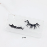 Fake Mink Eye Lash with Custom Eyelash Box 3D  Fluffy Mink Eyelash Full Strip Eye Lashes with applicator