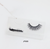 Fake Mink Eye Lash with Custom Eyelash Box 3D  Fluffy Mink Eyelash Full Strip Eye Lashes with applicator