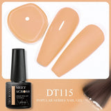 MEET ACROSS 5ml Pink Dried Flower Gel Nail Polish Natural Flower Fairy Nail Art Gel Soak Off UV LED Painting Varnishes For Nails