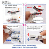Hot 1 Pair Magnetic Eyelashes Handmade Fluffy Faux Mink Lashes Reusable Natural False Eyelashes and Magnetic Tweezers Set Makeup