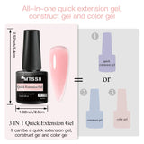 MTSSII 7ml Quick Extension Nail Polish Jelly Transparent Nude Pink Red Hard Gel  Quick Building Nail Art Gel Varnish For Nails
﻿